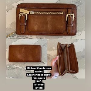Michael Kors brown leather wallet